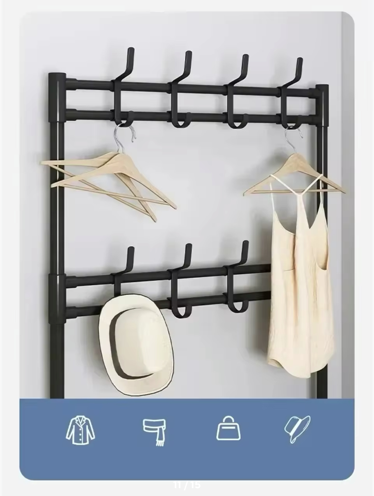 Miniatura 5 de ORGANIZADOR ZAPATERO PERCHERO 5 NIVELES